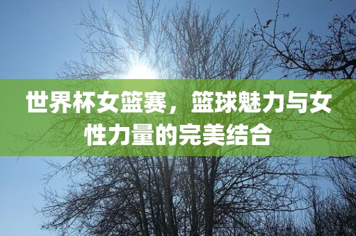 世界杯女篮赛，篮球魅力与女性力量的完美结合