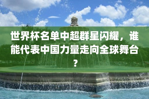 世界杯名单中超群星闪耀，谁能代表中国力量走向全球舞台？