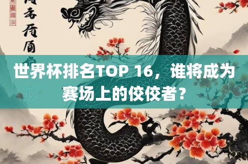 世界杯排名TOP 16，谁将成为赛场上的佼佼者？