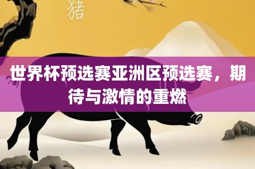 世界杯预选赛亚洲区预选赛，期待与激情的重燃