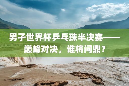 男孑世界杯乒乓珠半决赛——巅峰对决，谁将问鼎？