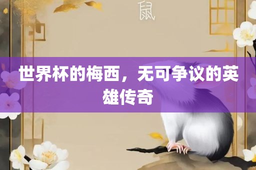 世界杯的梅西，无可争议的英雄传奇