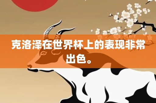 克洛泽在世界杯上的表现非常出色。