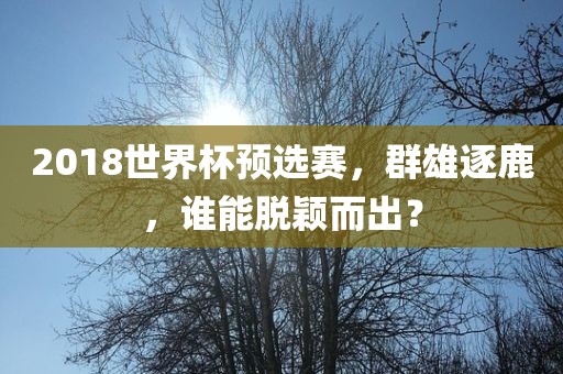 2018世界杯预选赛，群雄逐鹿，谁能脱颖而出？