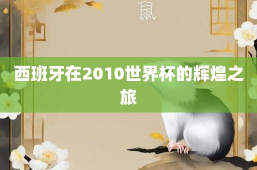 西班牙在2010世界杯的辉煌之旅