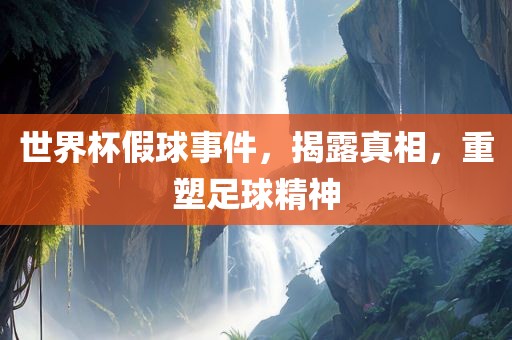 世界杯假球事件，揭露真相，重塑足球精神