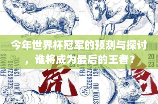 今年世界杯冠军的预测与探讨，谁将成为最后的王者？