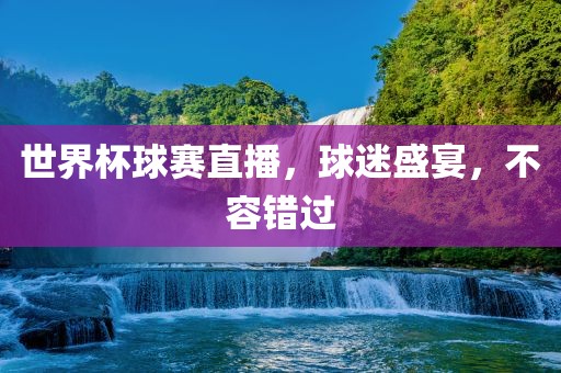 世界杯球赛直播，球迷盛宴，不容错过