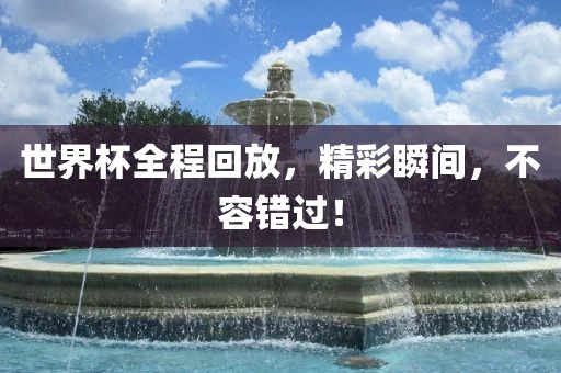 世界杯全程回放，精彩瞬间，不容错过！