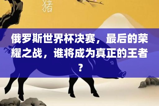 俄罗斯世界杯决赛，最后的荣耀之战，谁将成为真正的王者？