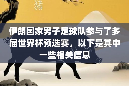 伊朗国家男子足球队参与了多届世界杯预选赛，以下是其中一些相关信息