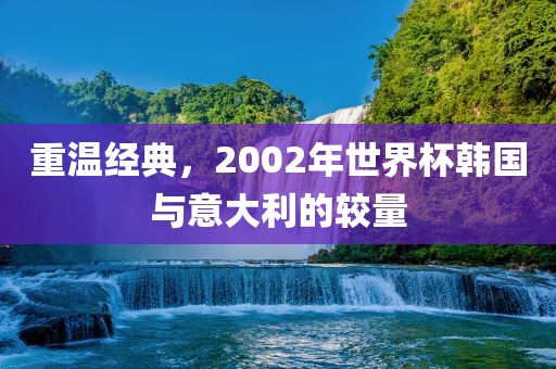 重温经典，2002年世界杯韩国与意大利的较量