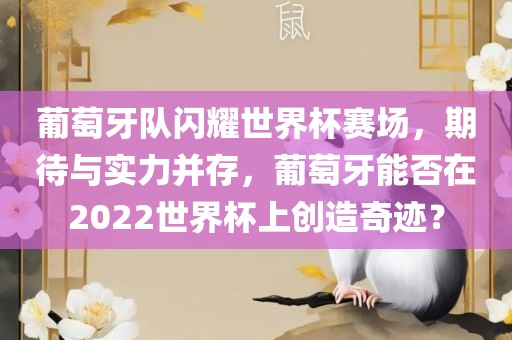 葡萄牙队闪耀世界杯赛场，期待与实力并存，葡萄牙能否在2022世界杯上创造奇迹？