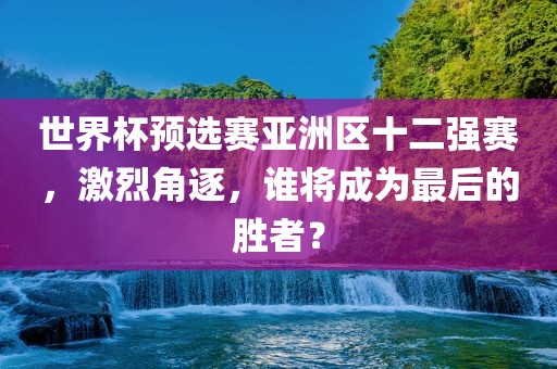 世界杯预选赛亚洲区十二强赛，激烈角逐，谁将成为最后的胜者？