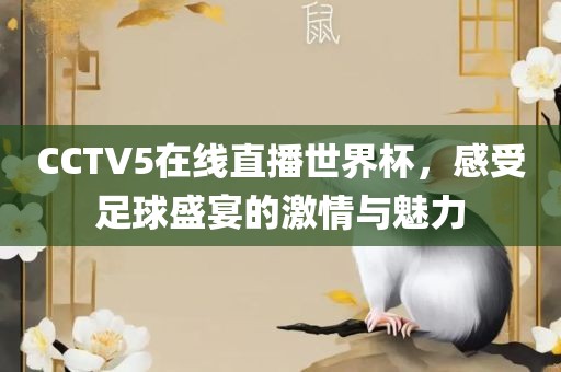 CCTV5在线直播世界杯，感受足球盛宴的激情与魅力