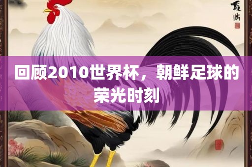 回顾2010世界杯，朝鲜足球的荣光时刻