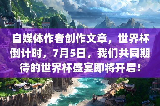 自媒体作者创作文章，世界杯倒计时，7月5日，我们共同期待的世界杯盛宴即将开启！