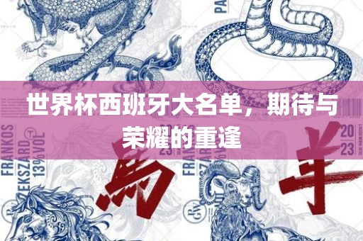 世界杯西班牙大名单，期待与荣耀的重逢