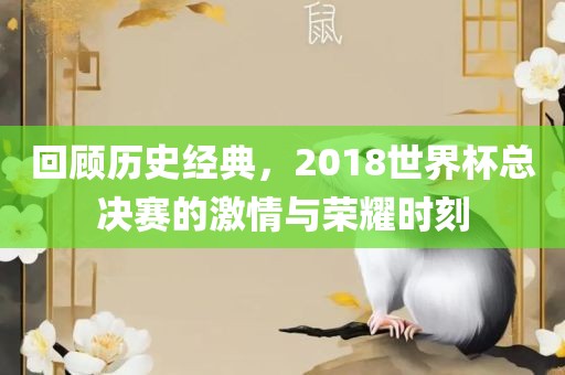 回顾历史经典,2018世界杯总决赛的激情与荣耀时刻