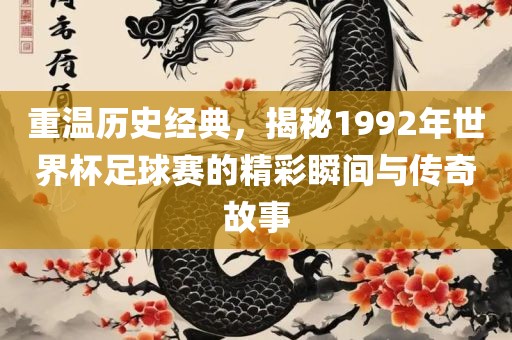 重温历史经典，揭秘1992年世界杯足球赛的精彩瞬间与传奇故事