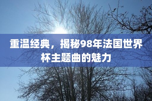 重温经典，揭秘98年法国世界杯主题曲的魅力
