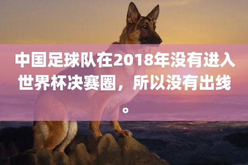 中国足球队在2018年没有进入世界杯决赛圈,所以没有出线。