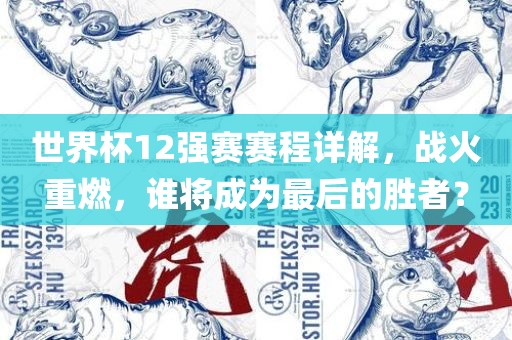 世界杯12强赛赛程详解，战火重燃，谁将成为最后的胜者？