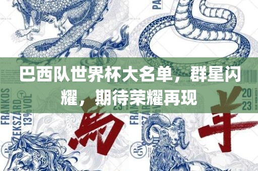 巴西队世界杯大名单，群星闪耀，期待荣耀再现