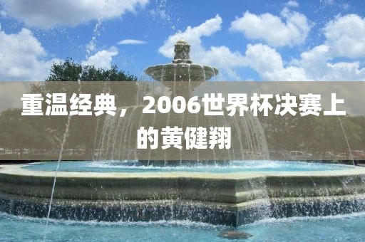 重温经典,2006世界杯决赛上的黄健翔