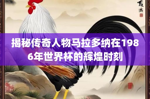 揭秘传奇人物马拉多纳在1986年世界杯的辉煌时刻