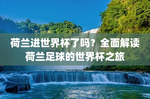 荷兰进世界杯了吗?全面解读荷兰足球的世界杯之旅