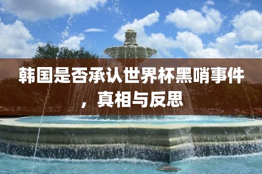 韩国是否承认世界杯黑哨事件，真相与反思