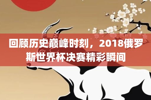 回顾历史巅峰时刻，2018俄罗斯世界杯决赛精彩瞬间