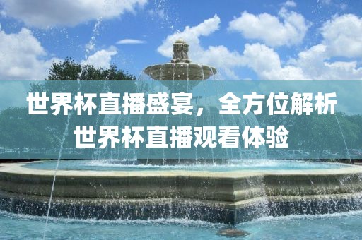 世界杯直播盛宴，全方位解析世界杯直播观看体验