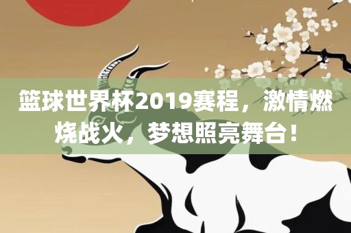 篮球世界杯2019赛程,激情燃烧战火,梦想照亮舞台!
