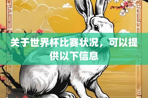 关于世界杯比赛状况，可以提供以下信息