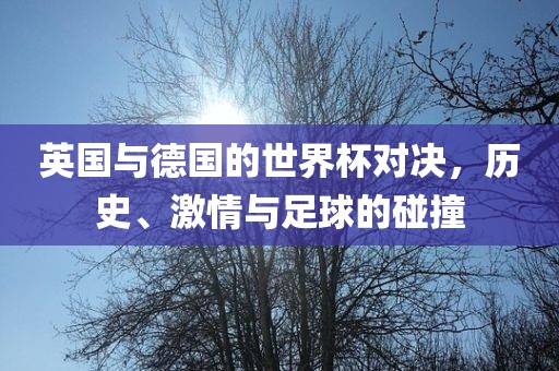 英国与德国的世界杯对决，历史、激情与足球的碰撞