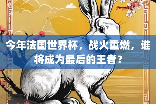今年法国世界杯，战火重燃，谁将成为最后的王者？
