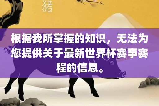 根据我所掌握的知识，无法为您提供关于最新世界杯赛事赛程的信息。