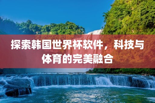 探索韩国世界杯软件，科技与体育的完美融合